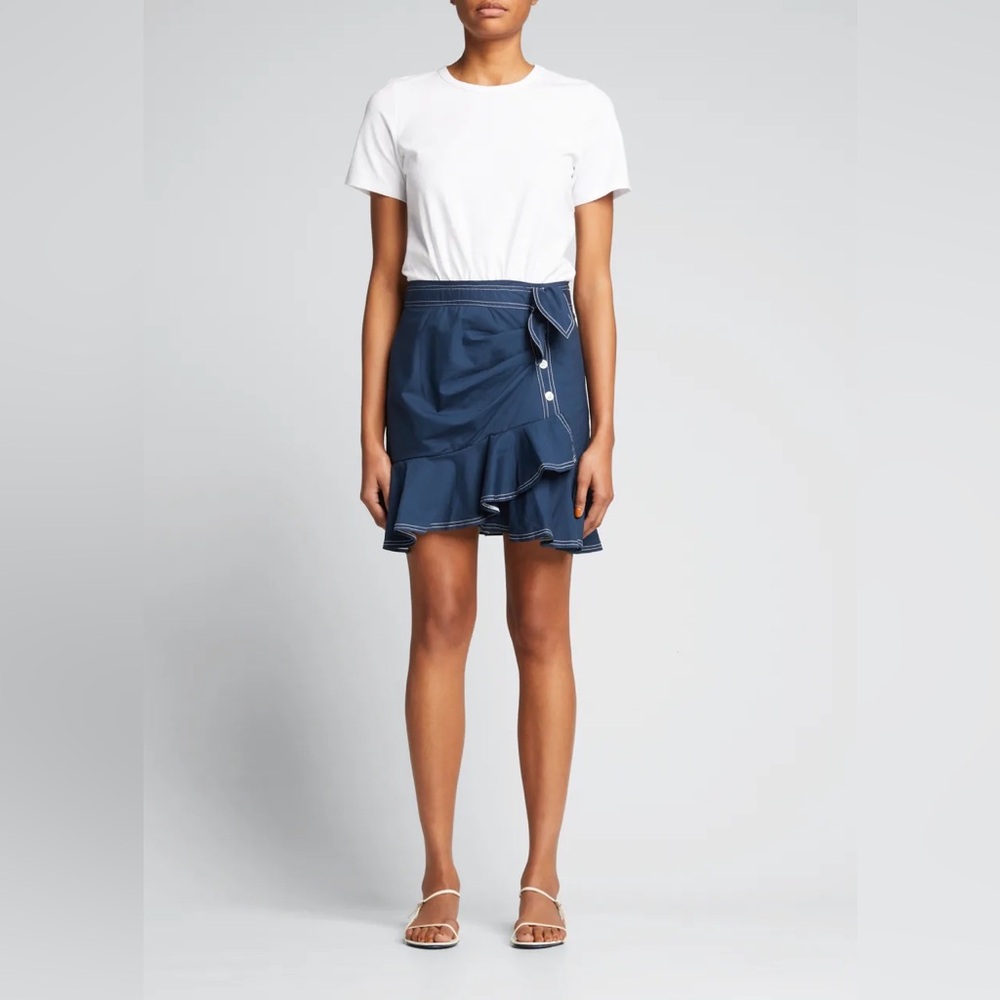 Veronica Beard Bari Tie Ruffle Dress XS